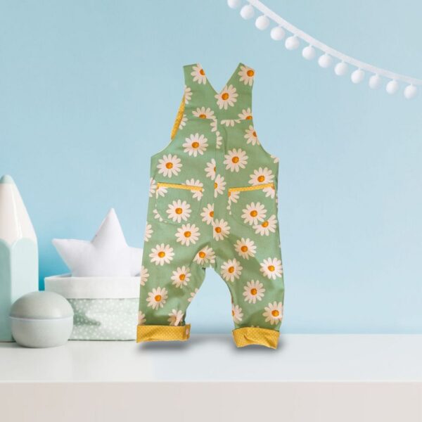 Green Daisy Reversible Overalls - Image 3